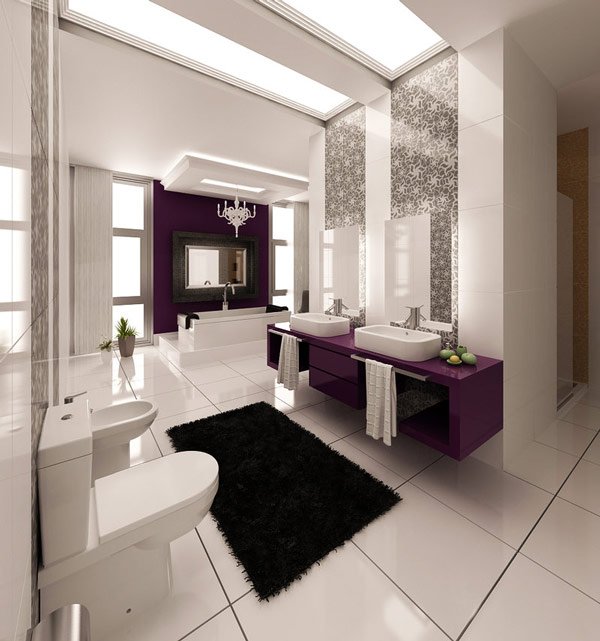 Purplish Bathroom Design