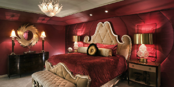 Red Romantic Bedrooms