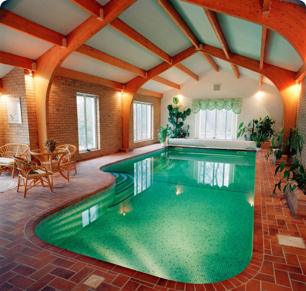 Well-Lighted Indoor Pool Design