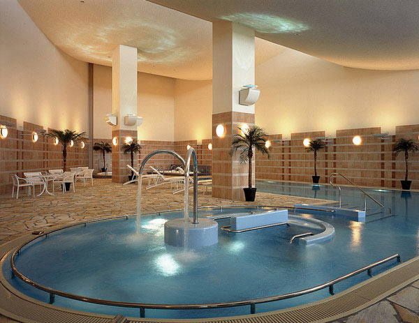 Extravagant though Relaxing Indoor Pool Design