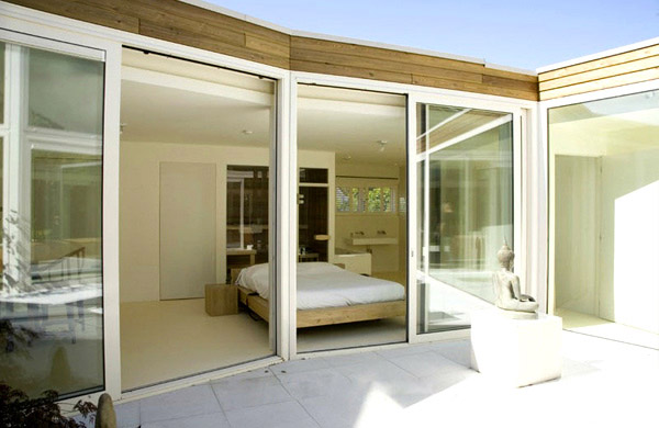 Glass Wall Bedroom