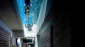 The Shaw House Above Ground See-Through Lap Pool