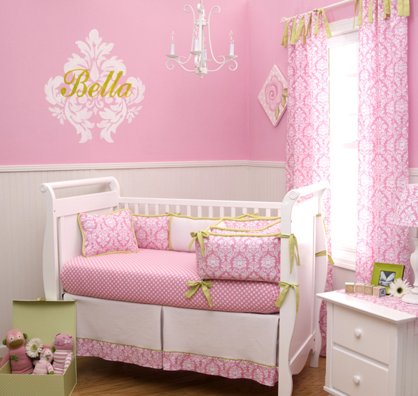 Candy Pink Damask Nursery