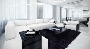 20 Modern Contemporary Black and White Living Rooms