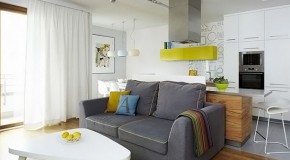 The Vibrant Colors of the Interior of the Apartment in Warsaw, Poland