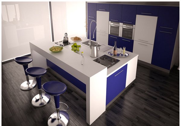 kitchen blue