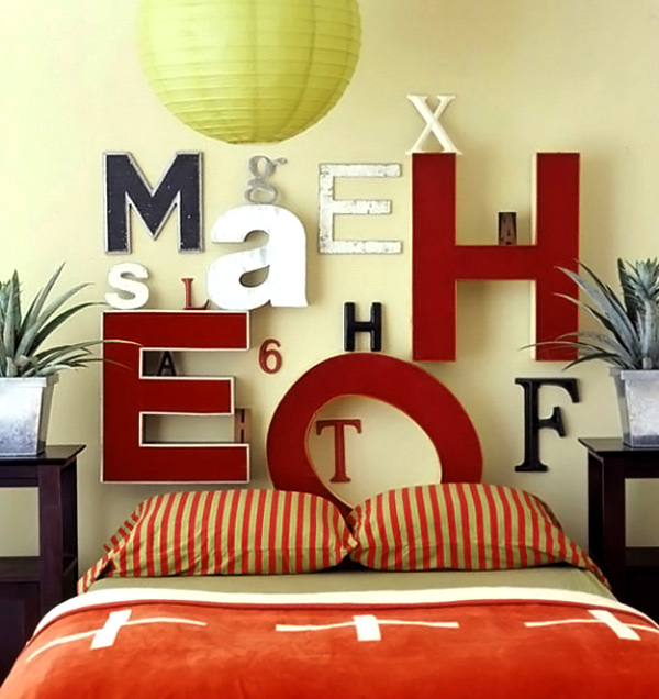 Vintage Letters Headboard