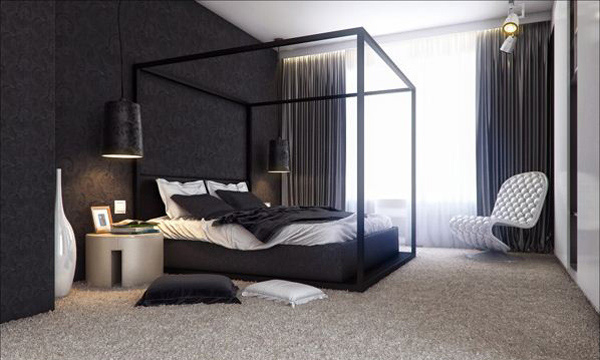 16 Classy Black and White Bedroom Designs | Home Design Lover