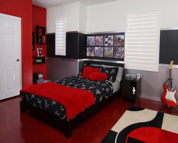Red Teen Bedrooms 36