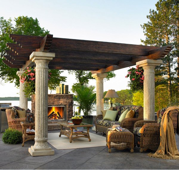 Tuscany II Deluxe Reinforced Fiberglass Pergola