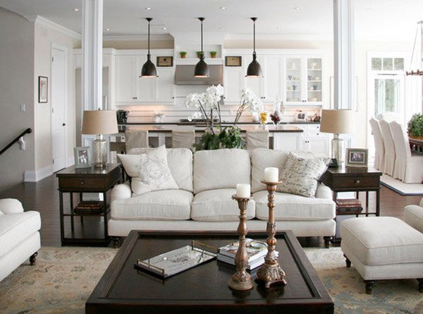Distressed yet Pretty White Shabby Chic Living Rooms | Home Design ...