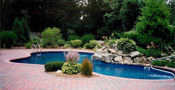 Pool Landscape with Waterwall