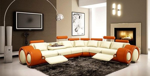 4 White Sectional 