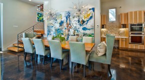 15 Pretty Green Accentuated Dining Room Designs