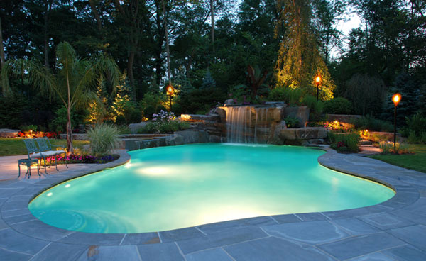 Pool Landscape with Waterwall