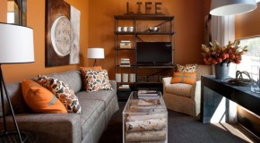 15 Close to Fruity Orange Living Room Designs