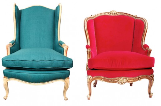 15 Antique Wingback Chairs in Plain Colors
