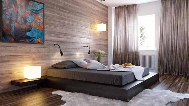 Decorate Wood Panel Bedroom