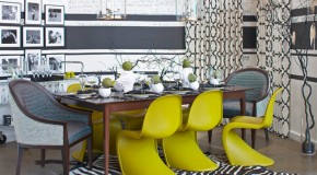 Striped Wall Accents in 15 Dining Room Designs