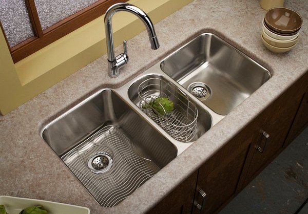 2 basin kitchen sink 1 large