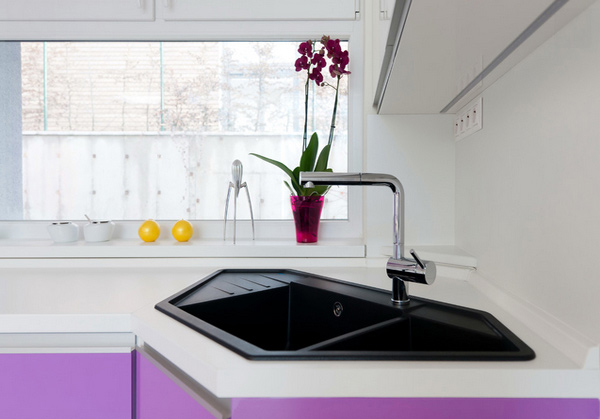 trapezoid shaped kitchen sink