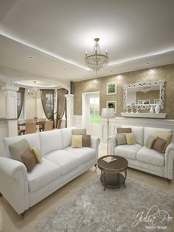 warm beige living room