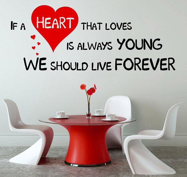 If A Heart That Loves Is Always Young decal