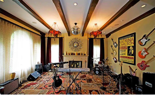 eclectic music room