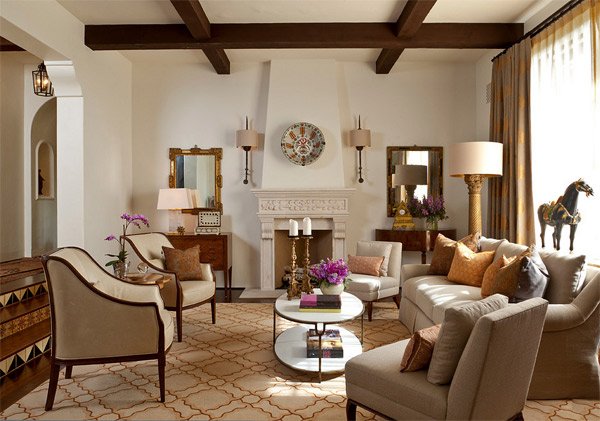 contemporary Mediterranean design living room