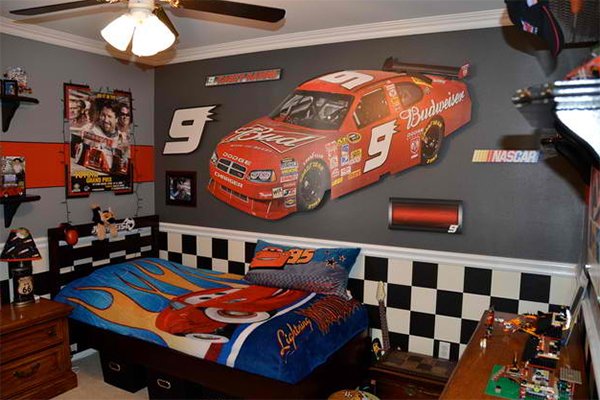 Boys Race Car Inspired Room