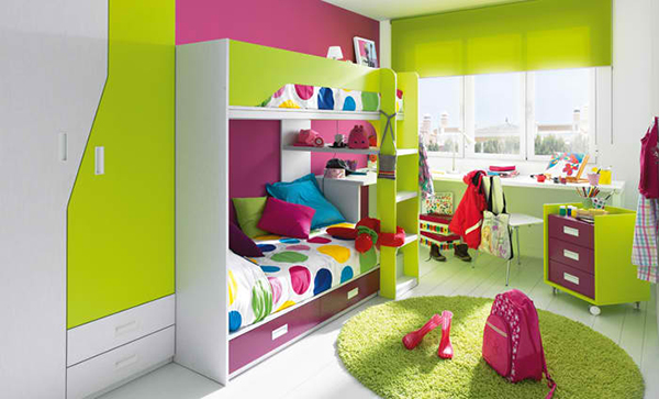 colorful kid bedroom design
