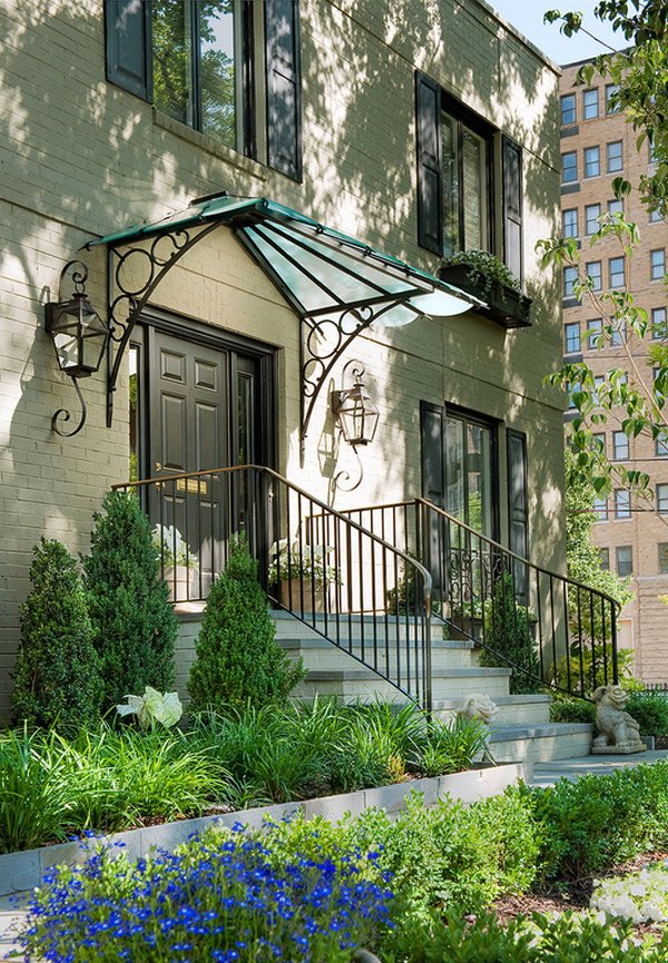 glass awning exterior