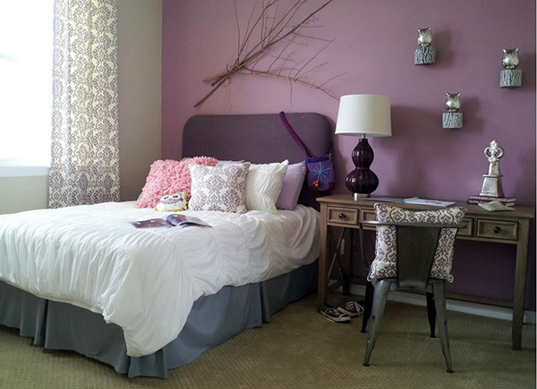 Bedroom Lavender Grey Paint