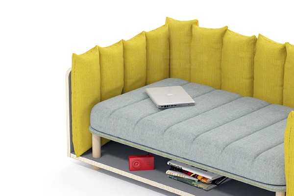 yellow sofa furniture