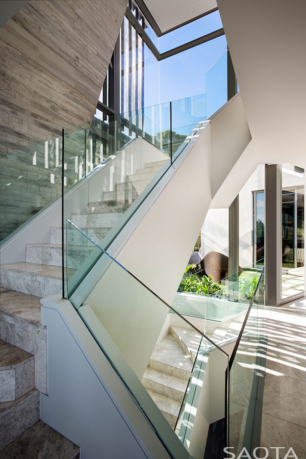 stairs glass railings