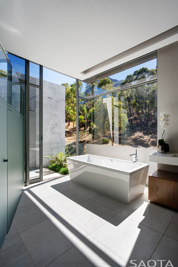 bathroom glass walls