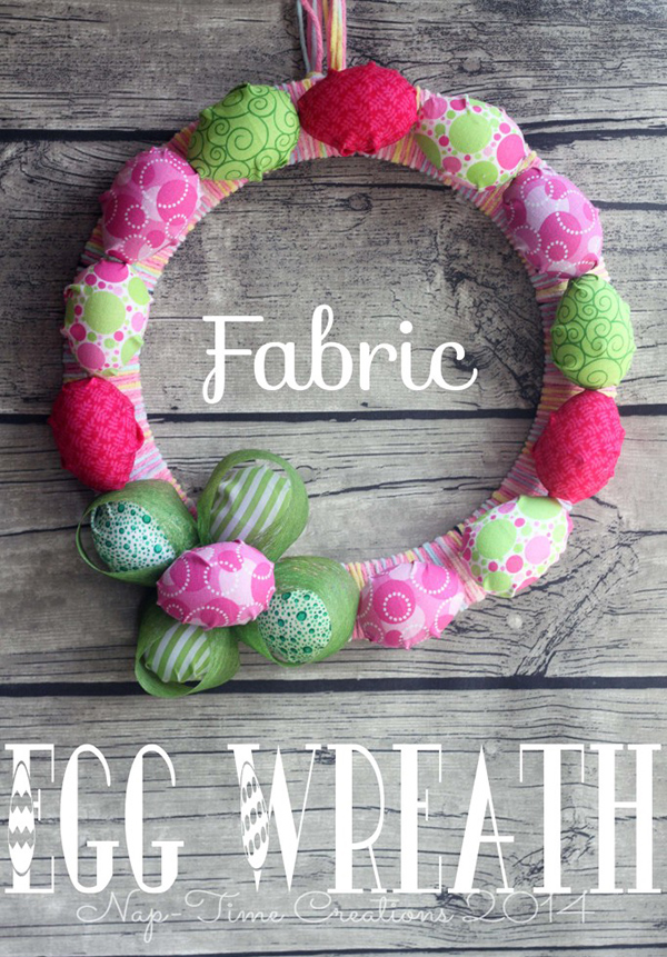 Fabric Egg Wreath 