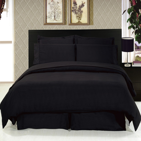 Black Bedding Set Addison House Laken 7 Piece Black King Comforter