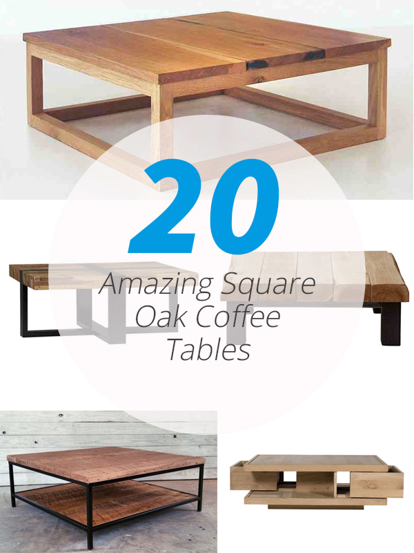 square oak coffee tables