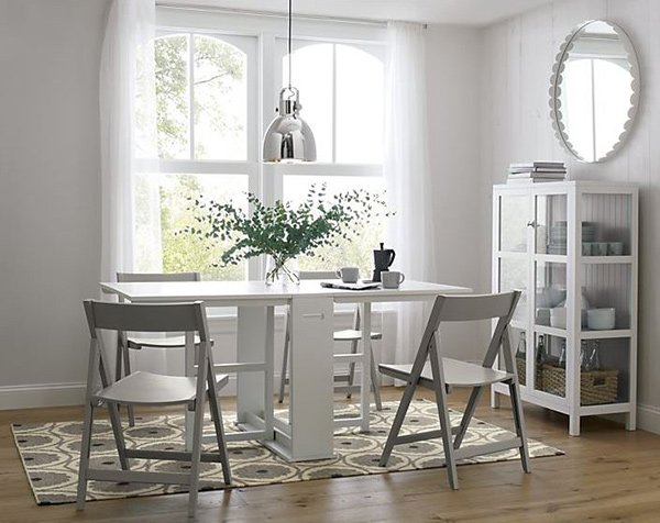 Span White Gateleg Dining Table