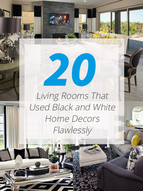 black white home decors livingroom