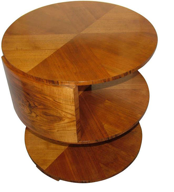 Walnut Art Deco Occasional Tables