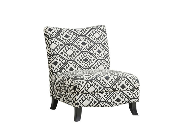 Abstract Fabric Accent Chair