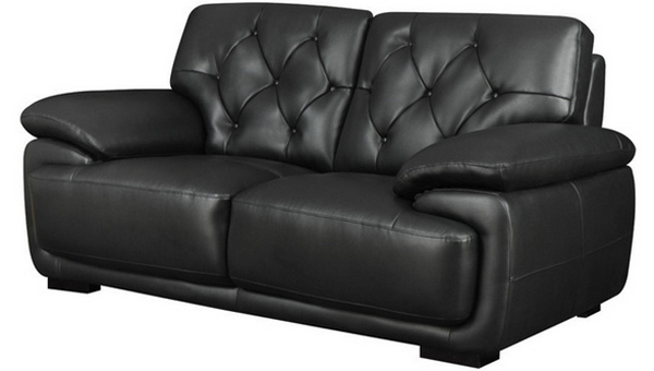 black loveseat