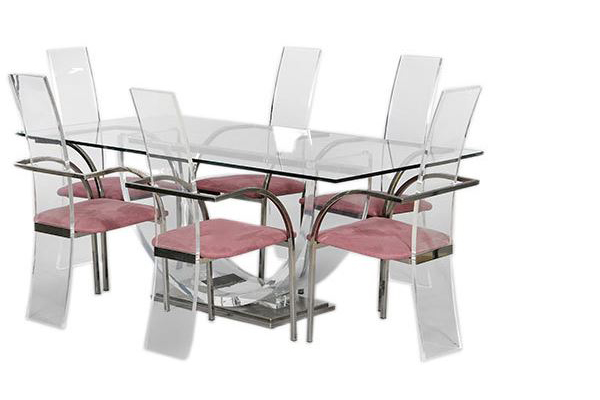 Set of Six Chairs and Dining Table