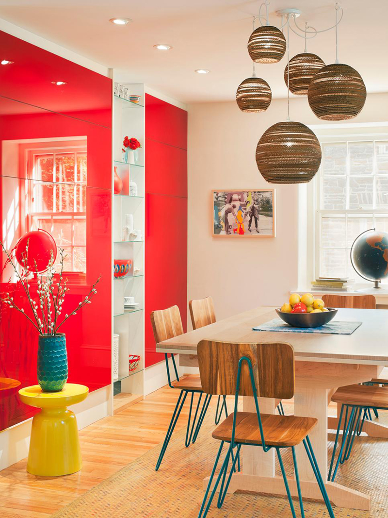 20 Fab Red Accent Walls in Dining Rooms | Home Design Lover
