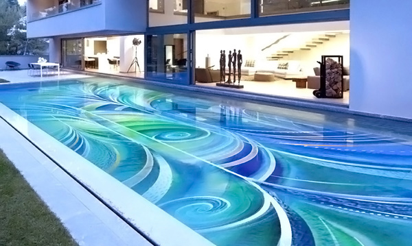 Abstract pool tiles