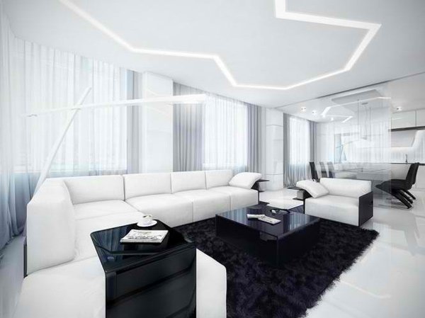 20 Modern Contemporary Black And White Living Rooms Home Design Lover