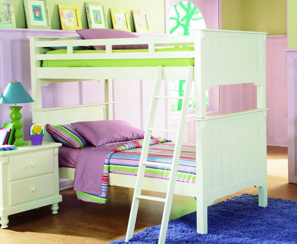 feminine Bunk Bed White