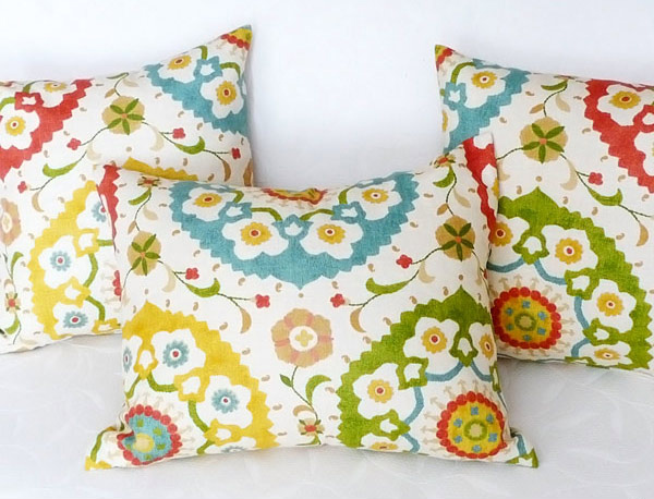 Colorful Suzani Throw Pillows